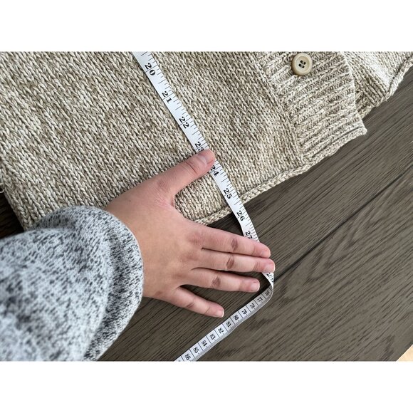 EUC Womens Beige Knit Cardigan Sweater With Buttons Casual Style - Picture 6 of 7